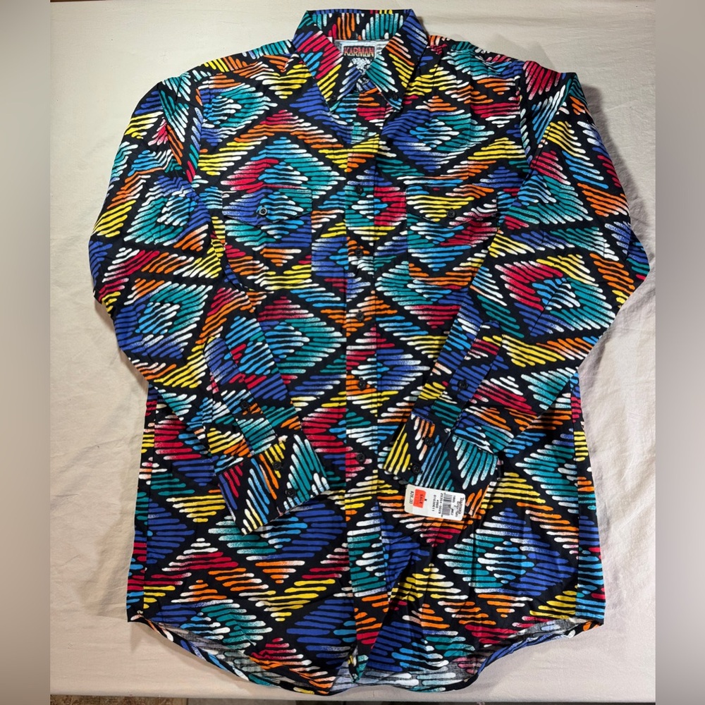 Vintage Karman Western Shirt Multicolor